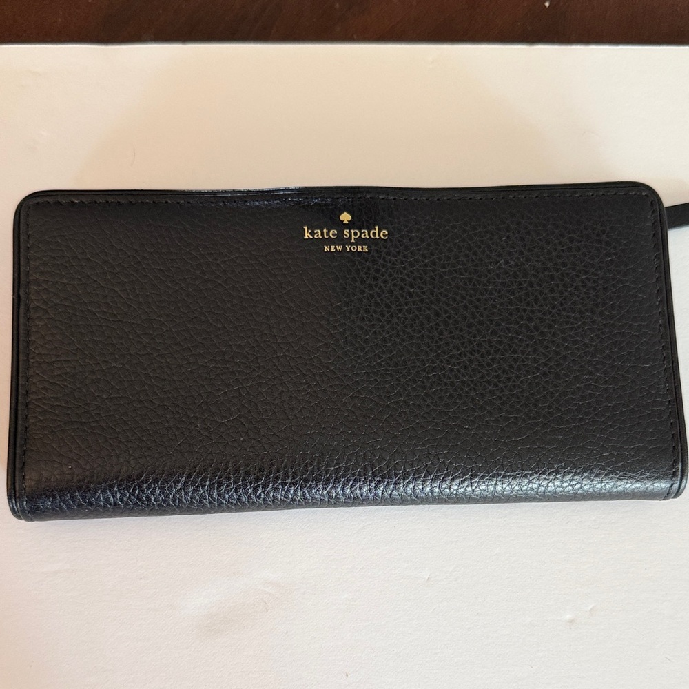 Kate Spade Black Pebbled Leather Clutch